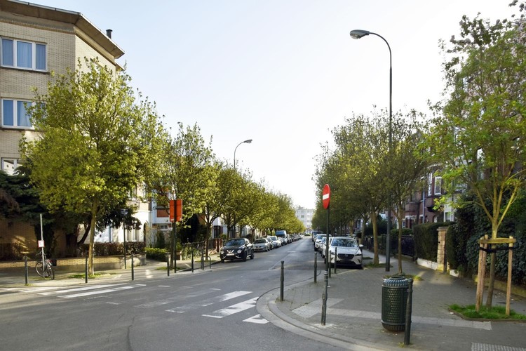Rue Stuyvenbergh, vue depuis la rue Théophile de Baisieux, ARCHistory / APEB, 2018