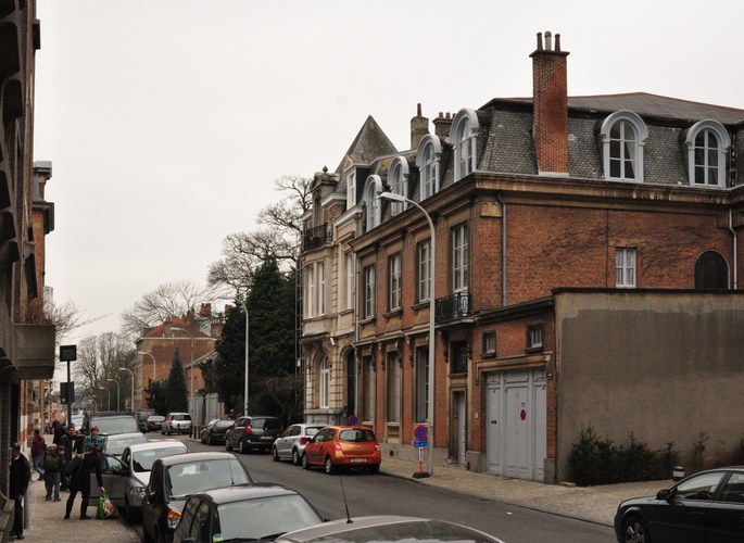 Rue Vergote, vue du côté impair vers la rue de Linthout, 2012