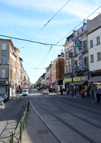 Rue Gallait, vue depuis la place Liedts, 2014
