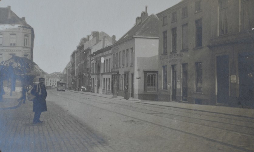 Zicht op de Haachtsesteenweg ter hoogte van de oude Teniersstraat, laatste kwart 19e eeuw, GAS/OW.