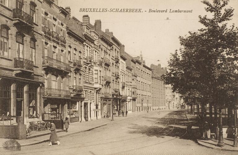 Boulevard Lambermont, vue du premier tronçon côté impair (Collection Dexia Banque-ARB-RBC).