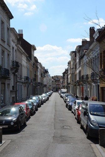 Rue Vondel, vue du premier tronçon, vers la rue Rubens, 2014