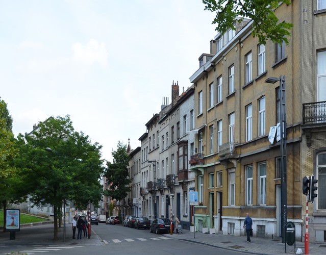 Rue d'Aerschot, vue vers la rue des Palais, 2014