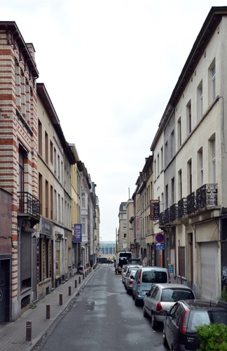 Rue de Beughem, vue vers la rue Royale, 2014