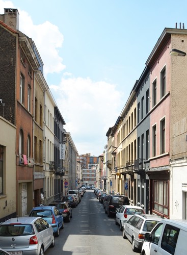 Rue de la Constitution, vue depuis la chaussée de Haecht, 2014
