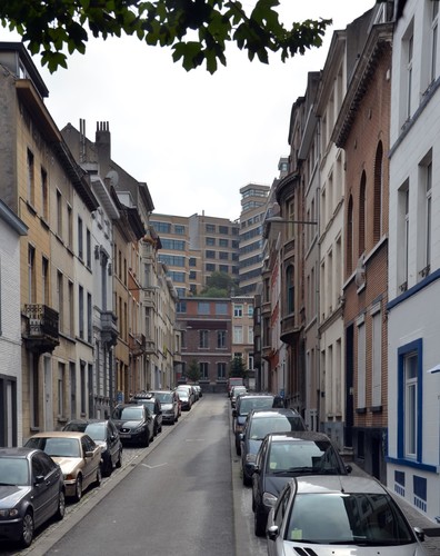 Rue de Quatrecht, vue vers la rue Verte, 2014
