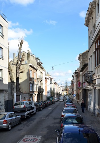 Rue de Robiano, vue depuis la chaussée de Haecht, 2014