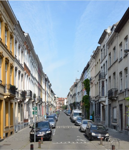 Rue Seutin, vue vers la chaussée de Haecht, 2014