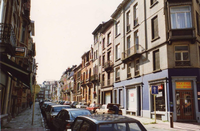 Kollebloemstraat, onpare zijde vanuit de Jachtlaan, 1993
