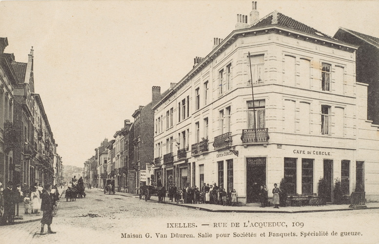 Ancienne vue de la rue de l’Aqueduc, vers 1920 (Collection Dexia Banque)