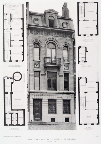 Armand Campenhoutstraat 73, gesloopt, n.o.v. arch. Low ca. 1903 (L'Émulation, 1904, pl. 45)