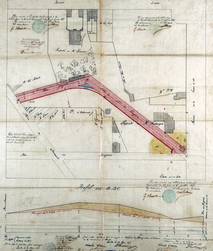 Rue Capitaine Crespel, plan de la rue selon l’arrêté royal du 30.01.1877, ACI/TP 58.