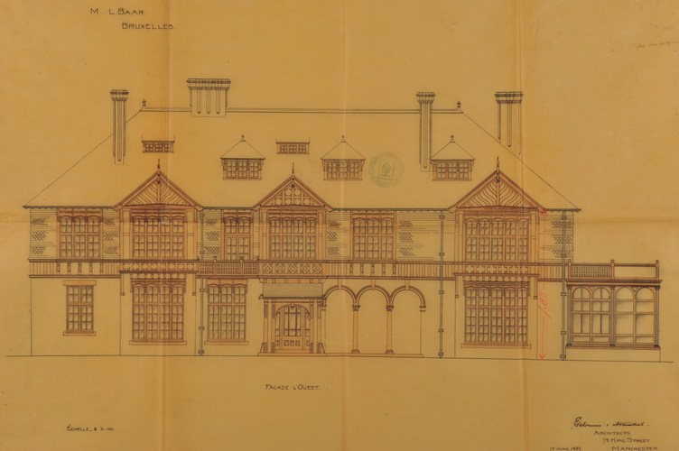 Villa démolie, élévation Ouest, architecte E. Salomon, ACI/Urb., Fonds non classé (1899).