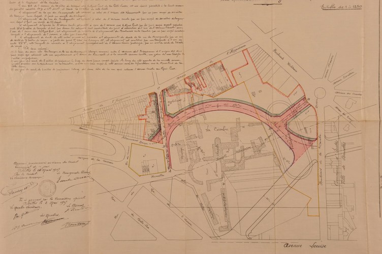 [i] Commune d'Ixelles. Projet d'aménagement du quartier de l'Abbaye de La Cambre[/i], 16.07.1907, GAE/OW 113.