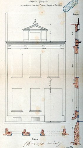 Rue du Prince Royal 83, demande de permis de bâtir, architecte Henri Beyaert, ACI/Urb. 257-83 (1853).