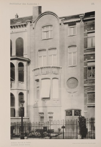 Rue de la Vallée 34 (démoli), architecte Ernest Delune ([i]Architektur des Auslandes[/i], s.d., pl. 23).