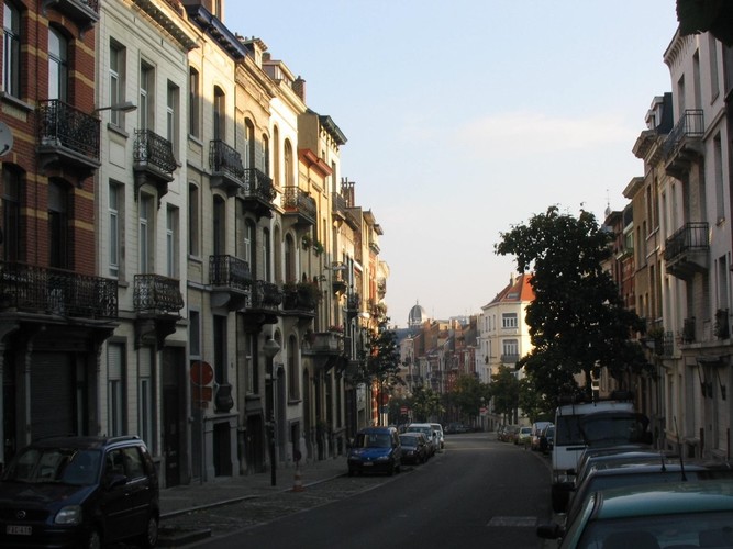 Rue Arthur Diderich vue depuis l'avenue Ducpétiaux (photo 2005).