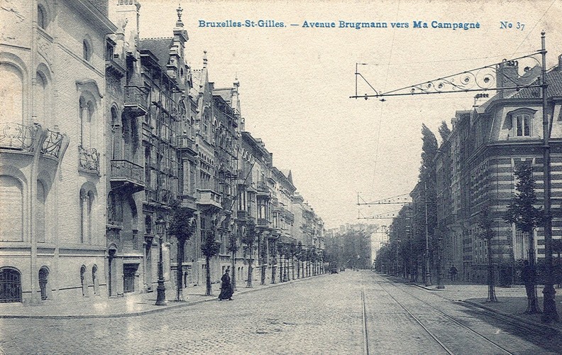 Avenue Brugmann vers Ma Campagne, s.d (coll. Belfius Banque © ARB-SPRB).