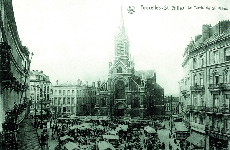 Parvis Saint-Gilles (Collection cartes postales Dexia Banque, s.d.).