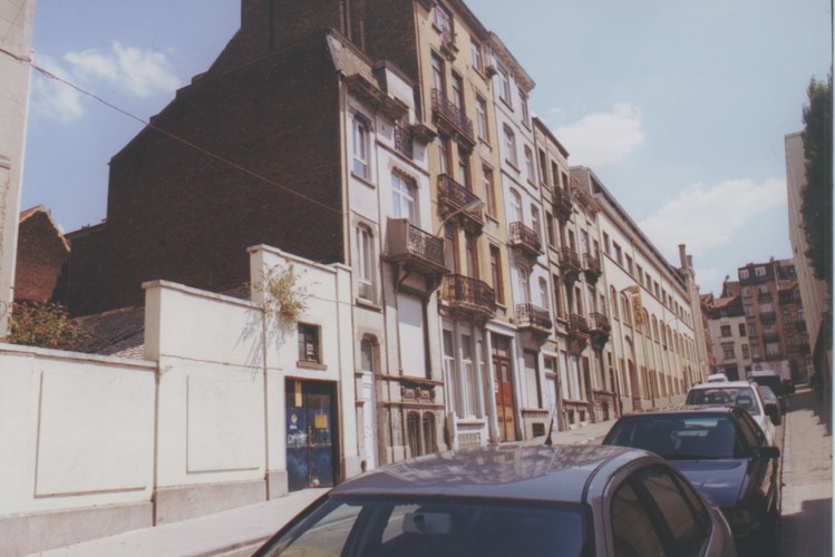 Pare zijde Schietbaanstraat vanuit Fernand Bernierstraat, 1999