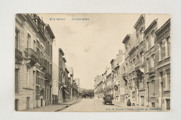 Avenue Jules Besme, vue vers le parc Elisabeth vers 1907, Collection Dexia Banque-ARB_RBC