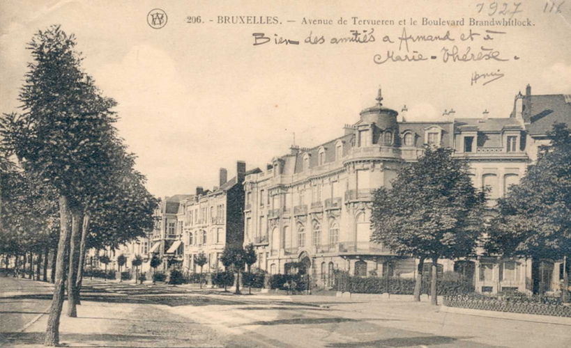 Le boulevard Brand Whitlock entre 1913 et 1922 (ACWSP/SP carte postale inv. 293)