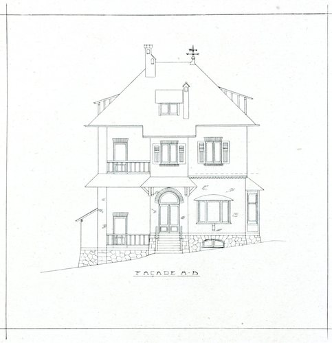Avenue Grandchamp 161, élévation, [i]Le Home[/i], 2, 1914, p. 77.