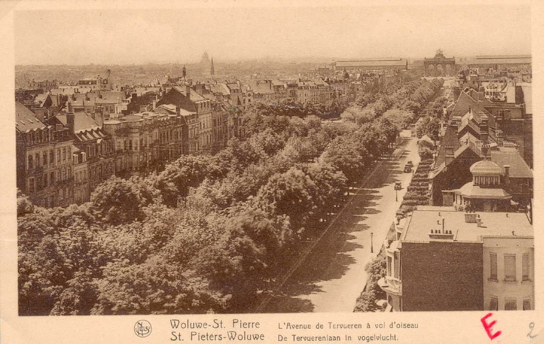 L’avenue de Tervueren dans les années 1930 (ACWSP/SP carte postale inv. 275)
