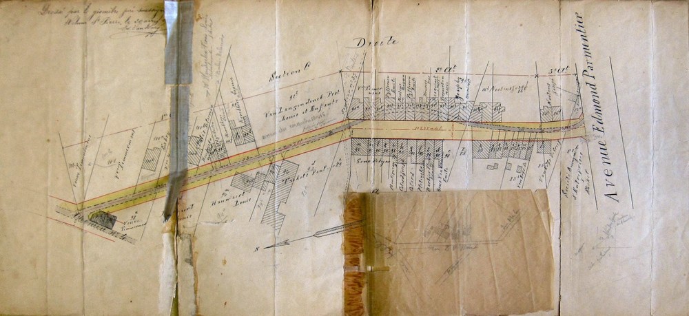 Plan général d'ouverture de la rue D. van Bever datant de 1909, ACWSP/Urb. Alignements 15 David Van Bever.