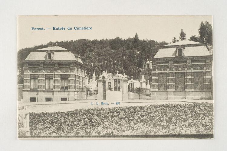 Entrée de l’ancien cimetière du Beukenberg, Collection Belfius Banque - Académie royale de Belgique ARB-urban.brussels.