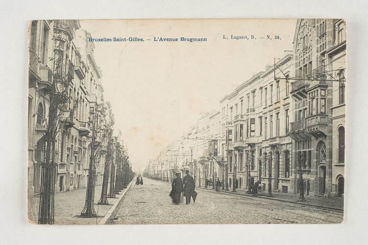 Avenue Brugmann, côté pair, à hauteur du n° 134, s.d (coll. Belfius Banque © ARB-SPRB).