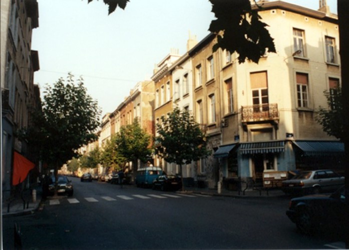 Rue des Coteaux, côté pair, vue depuis la rue du Moulin (photo 1993-1995)