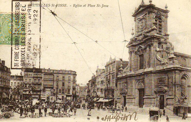 La place Saint-Josse et l'église Saint-Josse, s.d. (Collection de Dexia Banque)