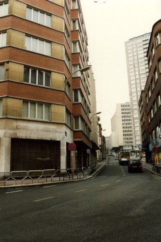 Rue Scailquin, vue depuis la chaussée de Louvain (photo 1993-1995)