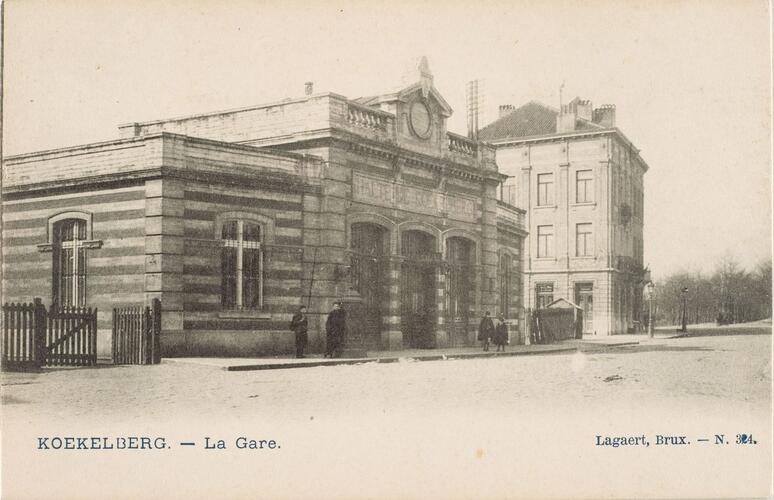 Place Eugène Simonis, ancienne gare de Koekelberg, s.d, Collection Belfius Banque-Académie royale de Belgique © ARB – urban.brussels.
