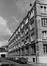 rue d' Alost 7-11. Anciens entrepôts et ateliers des Grands Magasins de la Bourse, façade et angle rue du Pène, 1979