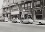 rue de Laeken 171-177. Immeubles de rapports éclectiques d'inspiration art nouveau, detail rez ; angles rue des Commerçants 16 et Saint-Jean-Népomucène 17, 1978
