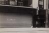 rue de l'Écuyer 48-52. Ancien magasin de mobilier Vanderborght, détail rez rue Fossé-aux-Loups 39-41, 1982