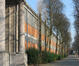 Gevel van de grote noordelijke hal van het Jubelpark langs de kant van de Tervurenlaan, waar de Lucht- en Ruimtevaartafdeling van het Koninklijk Museum van het Leger en de Krijgsgeschiedenis is ondergebracht, 2007