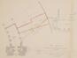 Plan van een verbindingsmuur, in 1909 ontworpen door Charles Girault om de triomfboog van het Jubelpark te verbinden met de grote noordelijke hal, SAB/PP K16