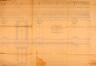 Coupe longitudinale du narthex des Musées royaux d’Art et d’Histoire, dessinée en 1912 par Léopold Piron (AGR/Ministère des Travaux Publics, Administration des Bâtiments, Cartes et plans des Bâtiments d’État, 27-40)