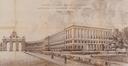 Perspectief op het nieuwe Paviljoen van de Oudheid van de Koninklijke Musea voor Kunst en Geschiedenis, in 1956 ontworpen door Robert Puttemans en Charles Malcause, SAB/OW 70897