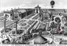 Vue générale et panoramique de l’Exposition nationale, lith. Léon Mertens, 1880 ; la Tour Beyaert est mise en évidence sur la droite de l’image (collection AAM)