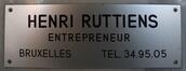 Rue de Linthout 89A, hall d'entrée, plaquette de l'entrepreneur et commanditaire, 2022