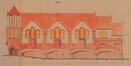 Haachtsesteenweg 164-166, Scholencomplex Sainte-Marie La Sagesse, kapel, opstand van de zuidgevel, GAS/DS 129-164 (1925)