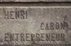 Rue de Haerne 12, signature de l'entrepreneur et propriétaire Henri CARON, 1993