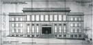 Het Institut Eastman : opstand van de hoofdgevel door architect Michel Polak, 1932, AAM / fonds des architectes / fonds Polak