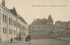 Boulevard Général Jacques 210, ancienne école royale de gendarmerie d'Ixelles. À gauche, un bloc de logement ; dans le fond, façade arrière du mess des sous-officiers, s.d, (Collection Dexia Banque-ARB-RBC)