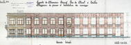 Rue du Mail 90-92, élévation de la façade latérale, ACI/Urb. 315-496 (1910)