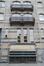Square de l'Aviation 29-31-33 - rue Lambert Crickx 2, bâtiments de l'anc. La Prévoyance Sociale, détail façade rue L. Crickx, 2015